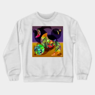 Digital Moons Abstract ABSTRACT ART Crewneck Sweatshirt